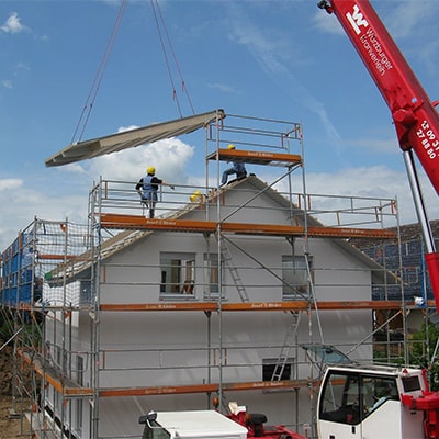 Bauarbeiter bei der Arbeit